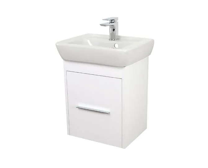Abacus Simple Cloakroom 45cm Basin Vanity Unit White main product photo