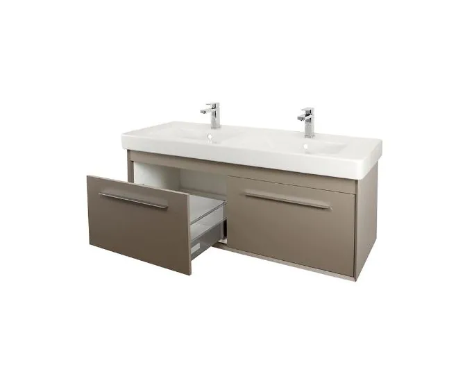 Abacus Simple 130cm Double Basin Vanity Unit Terra Matt main product photo