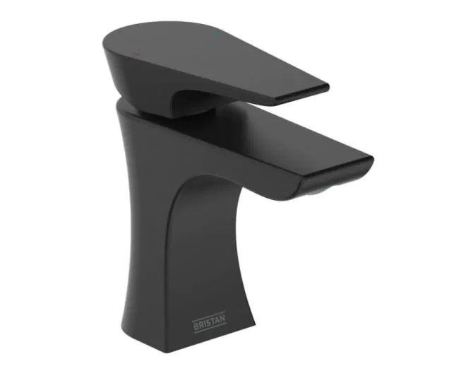 Bristan Hourglass Basin Mixer Black with Waste HOU BAS BLK main product photo