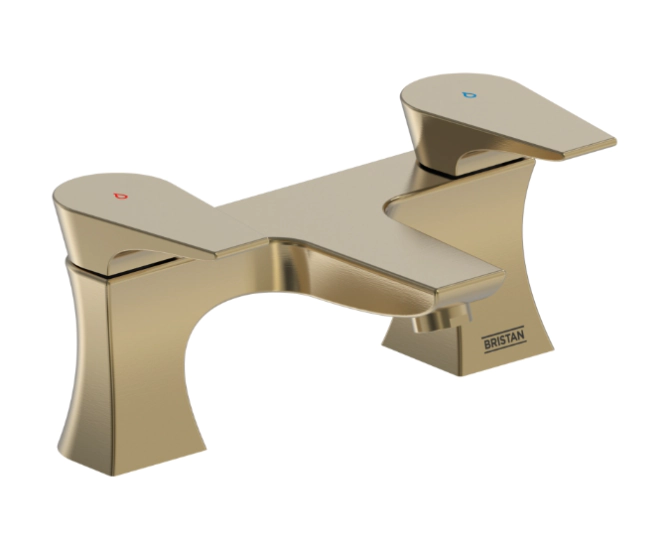 Bristan Hourglass Bath Filler Brushed Brass HOU BF BB main product photo