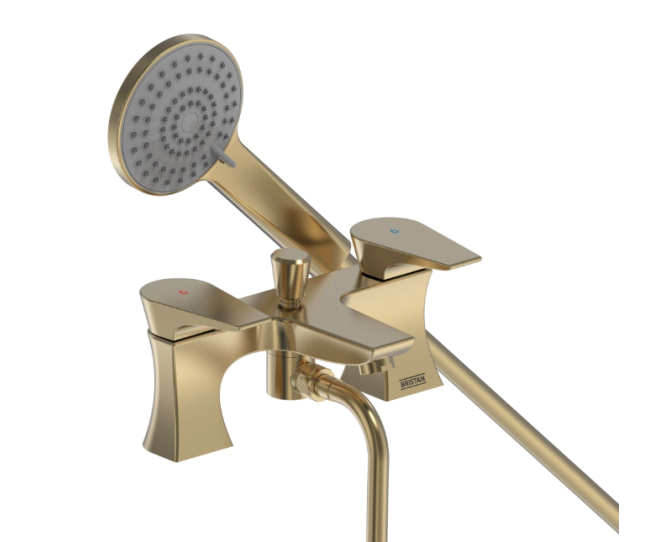 Bristan Hourglass Bath Shower Mixer Brushed Brass HOU BSM BB main product photo