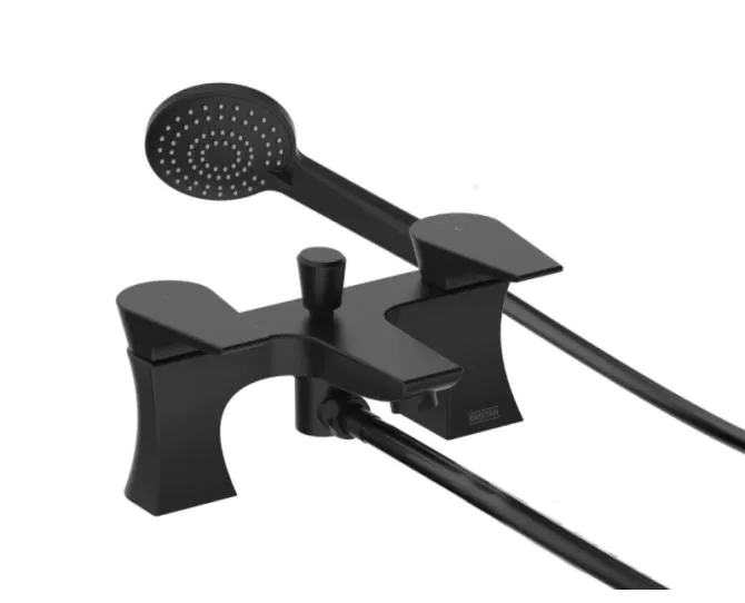 Bristan Hourglass Bath Shower Mixer Black HOU BSM BLK main product photo