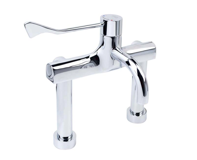 Inta Deck Mounted Lever Operated Sequential Thermostatic Hospital Tap HTMDMCP main product photo