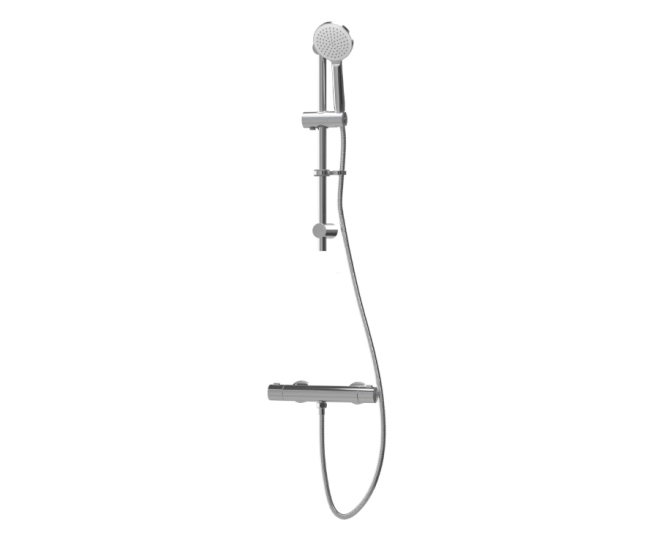 Inta Enzo Single Outlet Thermostatic Shower with Flexible Riser Kit IX100010CP main product photo