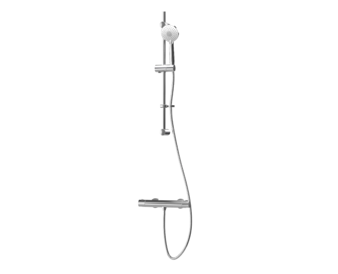 Inta Enzo SafeTouch Single Outlet Safe-Touch Thermostatic Shower with Flexible Riser Kit IX100020CP main product photo