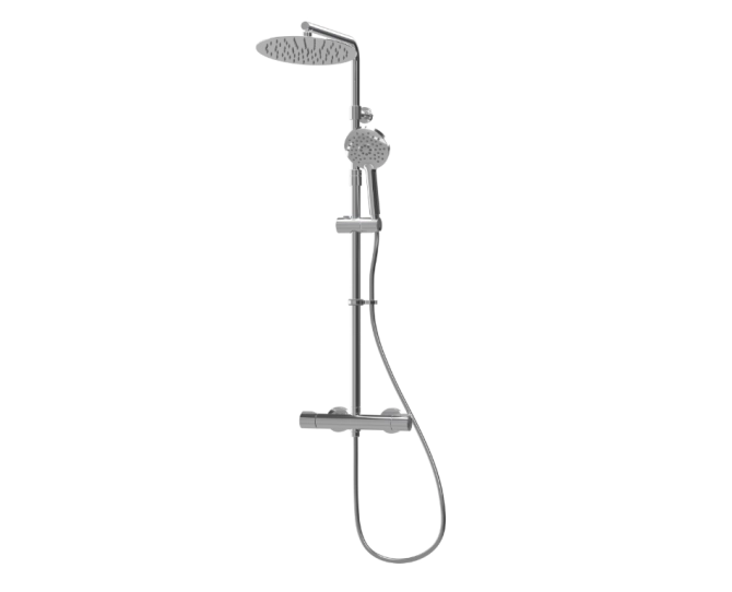 Inta Enzo Deluxe Dual Outlet Safe-Touch Thermostatic Shower Kit IX200025CP main product photo