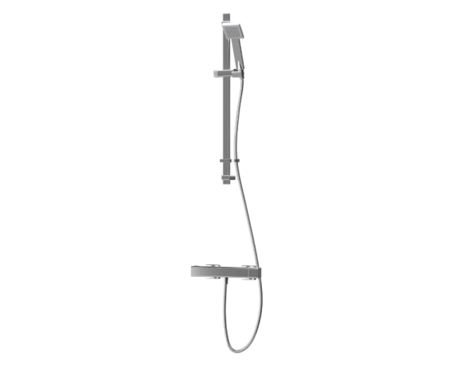 Inta Mio Single Outlet Safe-Touch Thermostatic Shower with Flexible Riser Kit IX300020CP main product photo