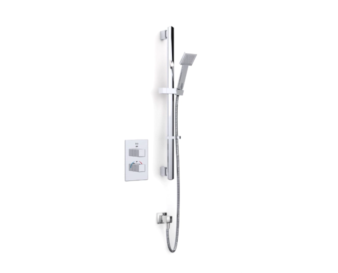 Inta Mio Concealed Single Outlet Thermostatic Shower with Overhead Soaker and Rinse Station IX400015CP main product photo