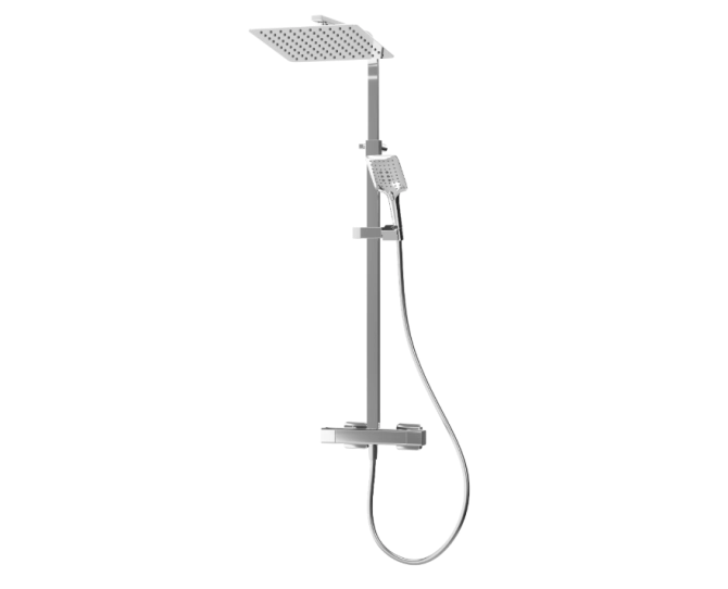 Inta Mio Deluxe Dual Outlet Safe-Touch Thermostatic Shower Kit IX400025CP main product photo