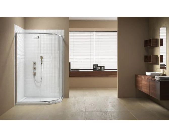 Merlyn Vivid Sublime 1200x800mm 1 Door Offset Quadrant DIEQP1218 main product photo