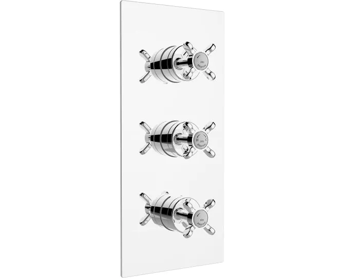 Bristan 1901 Thermostatic Recessed Three Handle Control Shower Control Valve N2 SHC3STP C main product photo