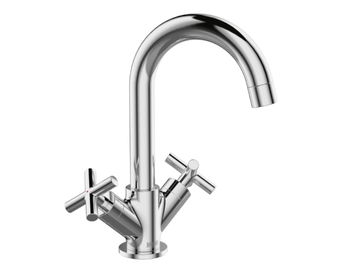 Bristan Naxos Basin Mixer with Clicker Waste Chrome NAX BAS C main product photo