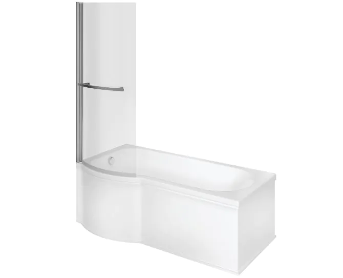 Vasca Bello P Shape SUPERCAST 1700x850x560mm 0TH Shower Bath Pack (LH) main product photo