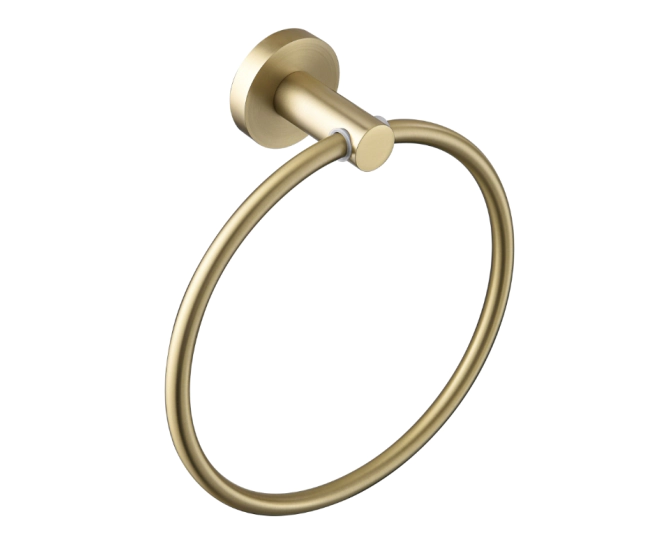 Bristan Round Towel Ring Brushed Brass RD RING BB main product photo