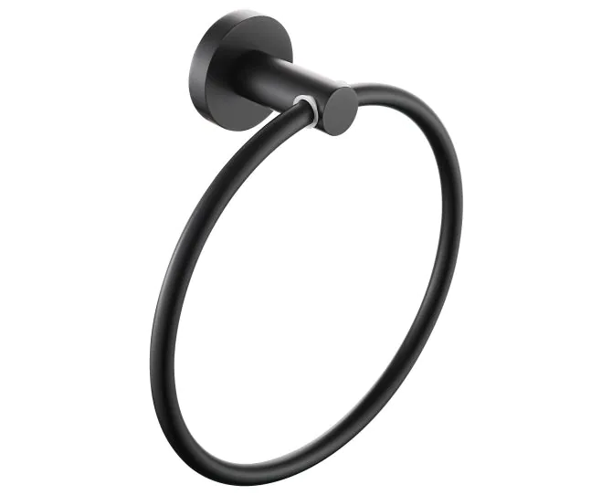Bristan Round Towel Ring Black RD RING BLK main product photo