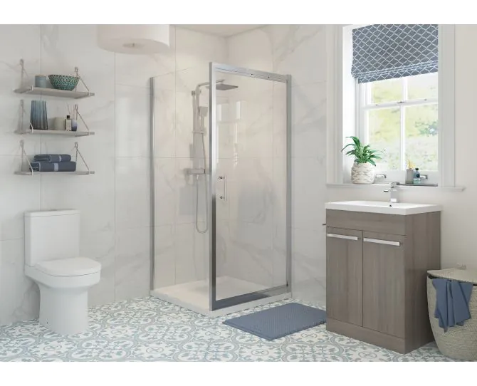 Envy Element 760mm Infold Door - Chrome main product photo