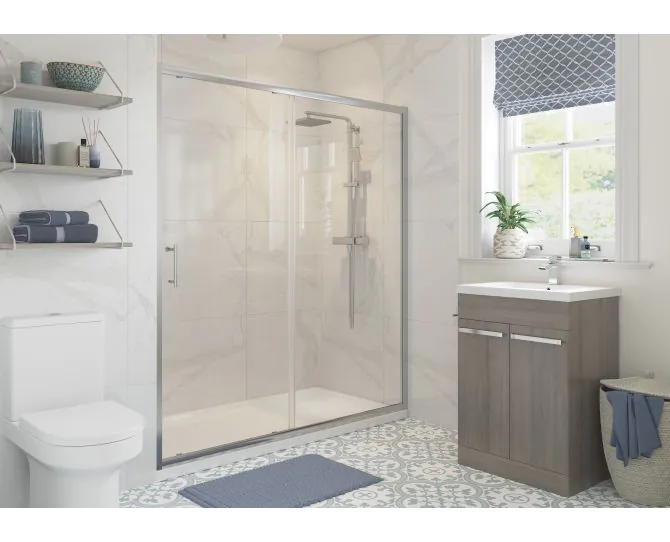Envy Element 1100mm Sliding Door - Chrome main product photo