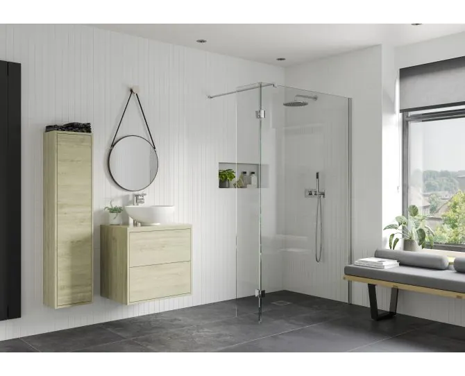 Envy Trend Optional 300mm Wetroom Splash Panel - Chrome main product photo