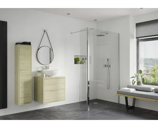 Envy Trend Optional 330mm Rotatable Wetroom Panel (Retrofit) - Chrome main product photo