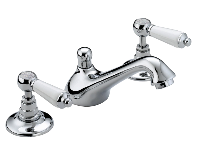 Bristan Renaissance 3 Hole Basin Mixer with Pop-up Waste Chrome RS2 3HBAS C main product photo