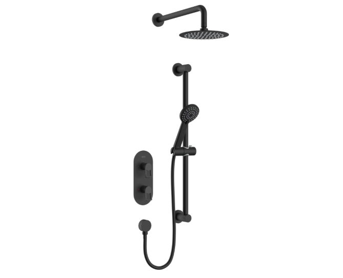 Bristan Saffron Concealed Dual Control Shower Pack Black SAFFRON BLK SHWR PK main product photo