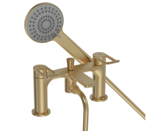 Bristan Saffron Bath Shower Mixer Brushed Brass SAF BSM BB main product photo