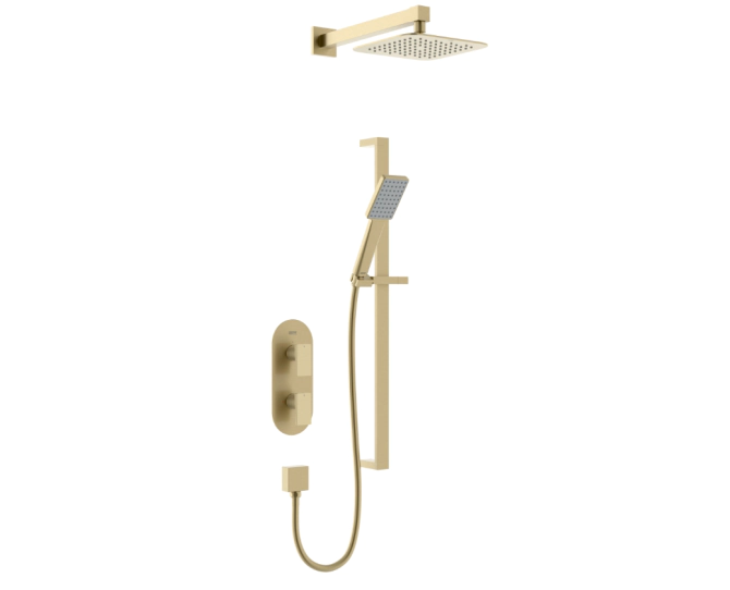 Bristan Tangram Concealed Dual Control Shower Pack Brushed Brass TANGRAM BB SHWR PK main product photo