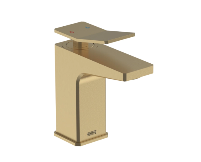 Bristan Tangram 1 Hole Bath Filler Brushed Brass TAN 1HBF BB *1 LEFT* main product photo