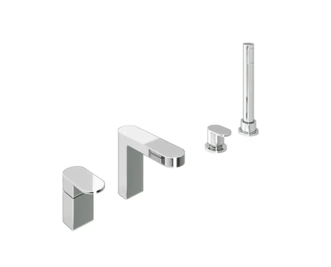 Abacus Ki Deck Mounted Bath Shower 4TH Chrome TBTS-052-3204 main product photo