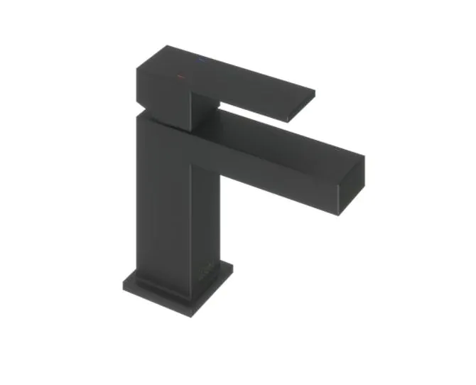 Abacus Plan Mini Mono Basin Mixer Matt Black TBTS-265-1204 main product photo