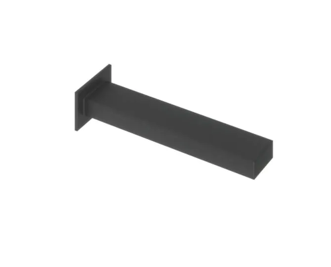 Abacus Plan Wall Mounted Bath Spout Matt Black TBTS-265-3802 main product photo