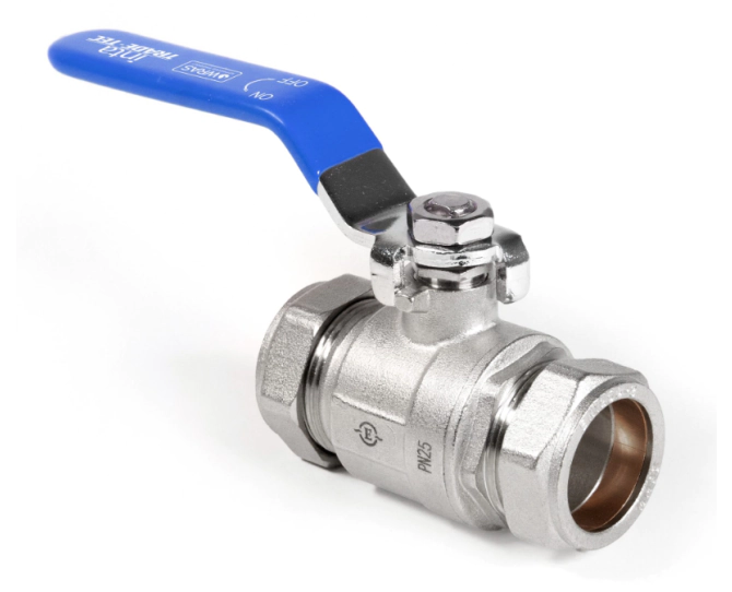 Inta 28mm Full Bore Compression Ball Valve with Lever Handle TR28LBV main product photo