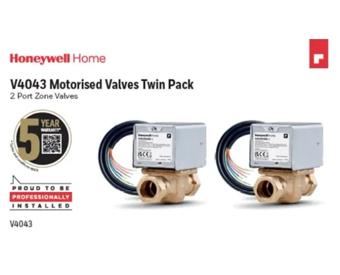 Honeywell 2 Port Zone Valve 22mm Twin Pack V4043H1056/TW main product photo