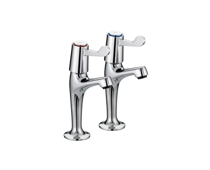 Bristan Lever High Neck Pillar Taps VAL HNK C CD main product photo