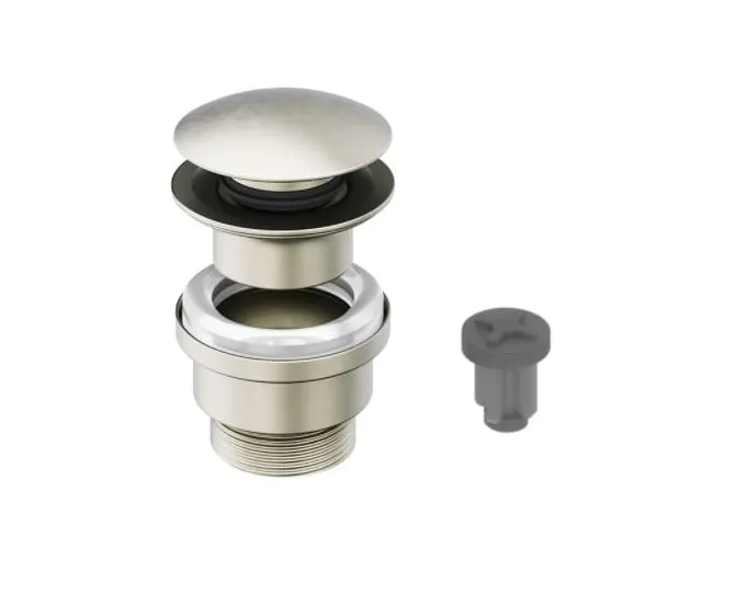 Abacus Universal Click/Freeflow Basin Waste Brushed Nickel VETW-107-0550 main product photo