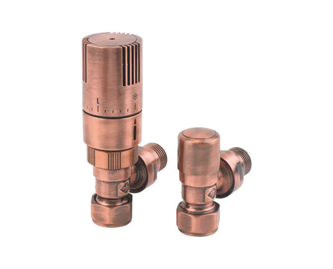 MHS Finchley Angled TRV 15mm Antique Copper VLVFIN-AACTRV main product photo