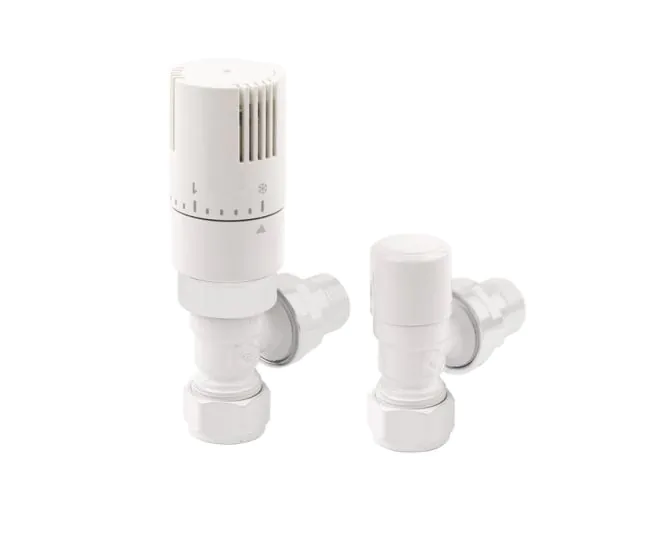 MHS Finchley Angled TRV 15mm White VLVFIN-AWTRV main product photo