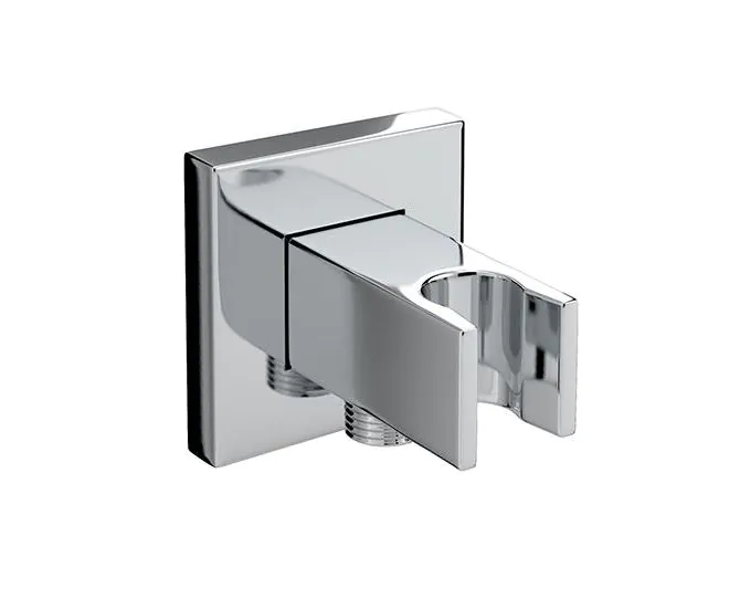Bristan Square Wall Outlet with Handset Holder WOSQ02 C main product photo