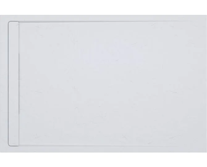 Envy 30mm Linear Slate 1000x800mm Rectangular Tray & Waste - White main product photo