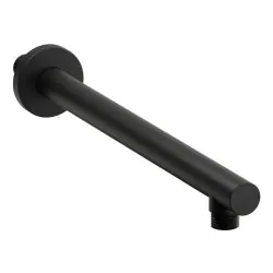 Abode Euphoria Wall Mounted Circular Shower Arm - Matt Black AB2639