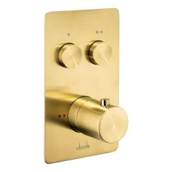 Abode Uno Concealed Push Button Shower (2 Exit) - Brushed Brass AB4602