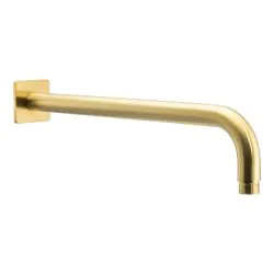 Abode Uno Wall Shower Arm - Brushed Brass AB4662