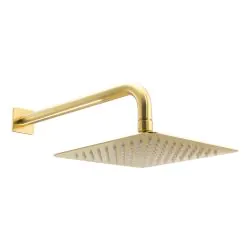 Abode Uno 200x200mm Shower Head - Brushed Brass AB4702