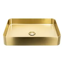 Abode Iox 500x350mm Tablet Steel Basin - PVD Brass ABB1003