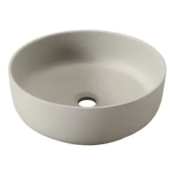 Abode Cava 375mm Round Basin - Pebble Grey ABB1006
