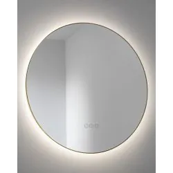 Abode Mayar 600mm Round LED Mirror - Brushed Brass ABM1013
