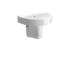 Vasca Milan 555x430mm 1TH Basin & Semi Pedestal