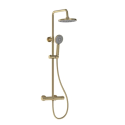 Bristan Buzz Thermostatic Bar Shower Brushed Brass BUZ SHXDIVCTFF BB 