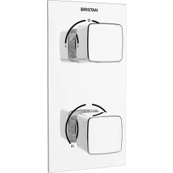 Bristan Cobalt Thermostatic Recessed Dual Control Shower Valve with Integral Two Outlet Diverter COB SHCDIV C