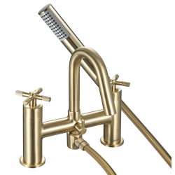 Bristan Cruzar Bath Shower Mixer Brushed Brass CRU BSM BB